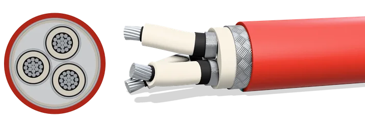 3D-weergave van de opbouw van RFOU 6/10 kV